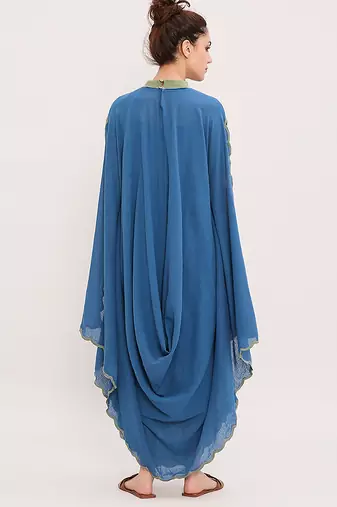 Blue cotton dress