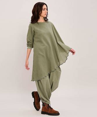 Green cotton Co ord Set 1