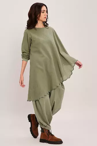 Green cotton Co ord Set