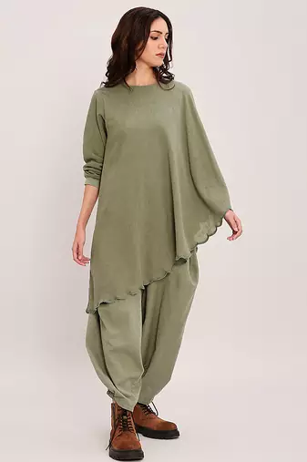 Green cotton Co ord Set