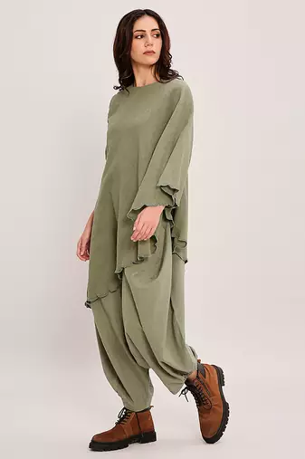 Green cotton Co ord Set