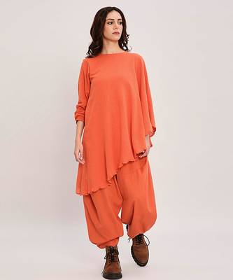 Orange cotton Co ord set 1