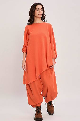 Orange cotton Co ord set