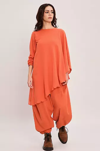 Orange cotton Co ord set