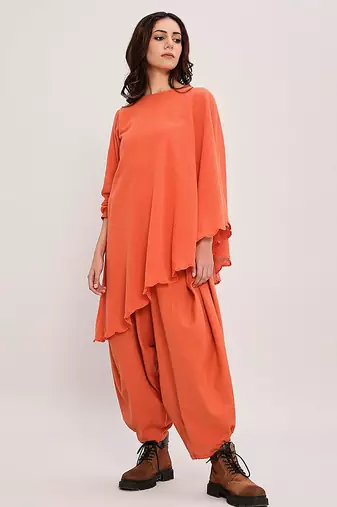 Orange cotton Co ord set