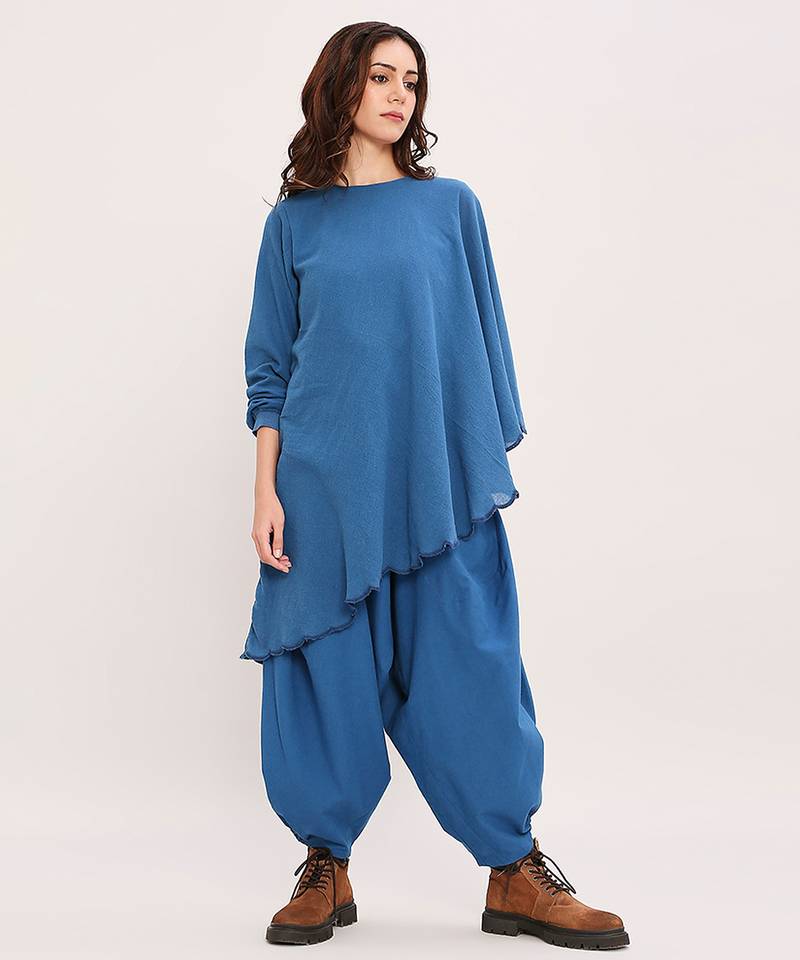 Blue cotton Co ord set