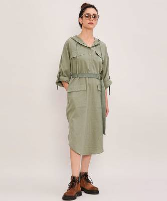 Green cotton dress 1