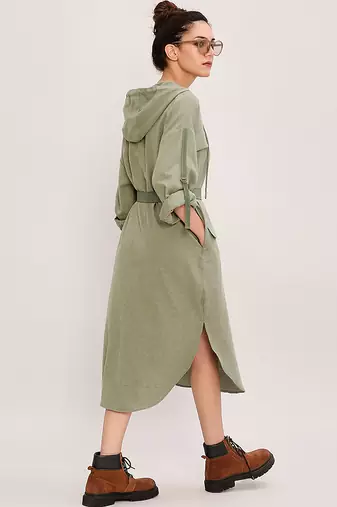 Green cotton dress