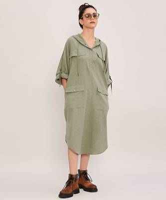 Green cotton dress 3