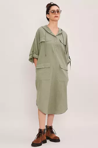 Green cotton dress
