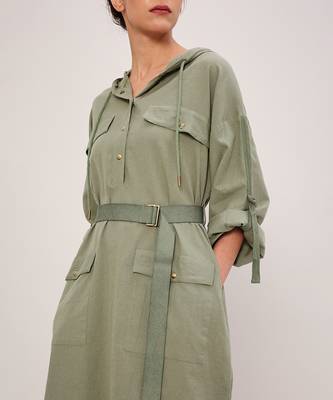 Green cotton dress 4