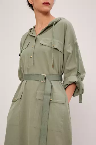 Green cotton dress