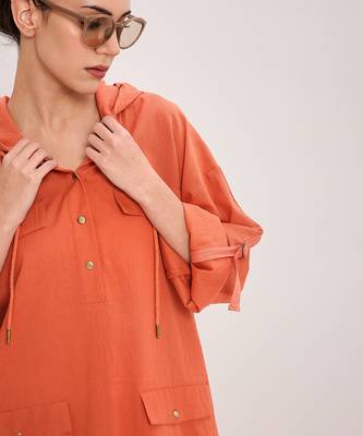 Orange cotton dress 2