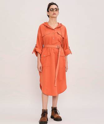 Orange cotton dress 3