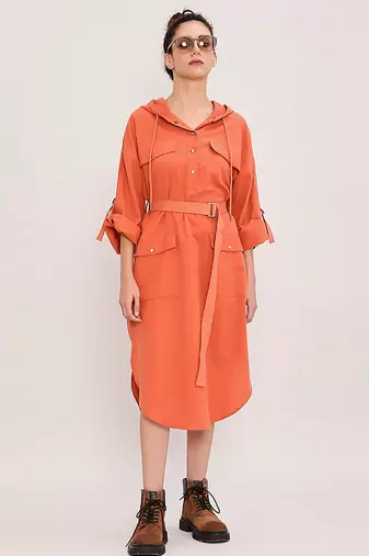 Orange cotton dress