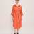 Orange cotton dress