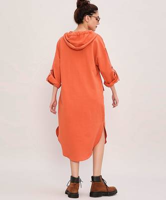 Orange cotton dress 4