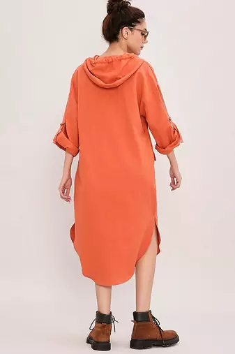 Orange cotton dress
