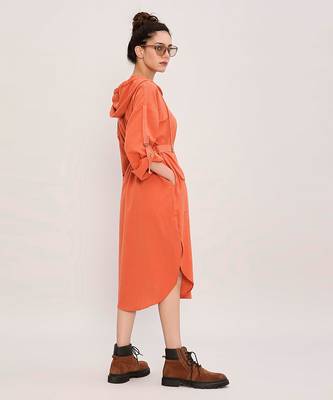 Orange cotton dress 5