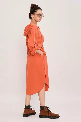 Orange cotton dress