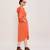 Orange cotton dress