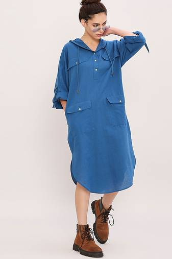 Blue cotton dress