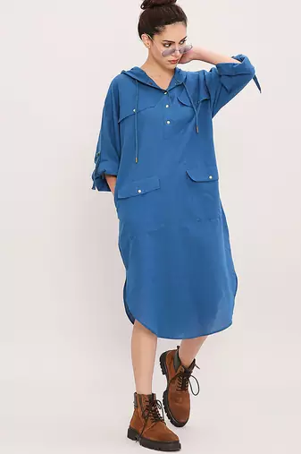 Blue cotton dress