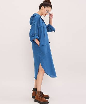 Blue cotton dress 2