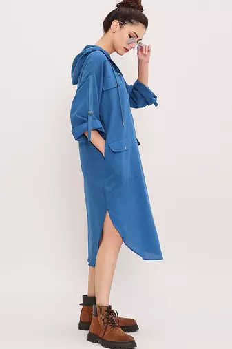 Blue cotton dress