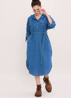 Blue cotton dress 3