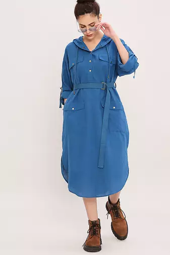 Blue cotton dress