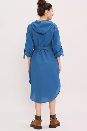 Blue cotton dress