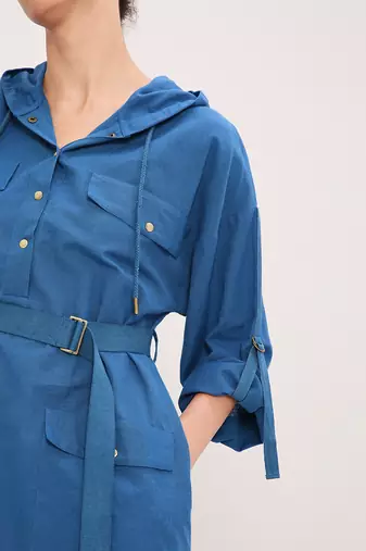 Blue cotton dress