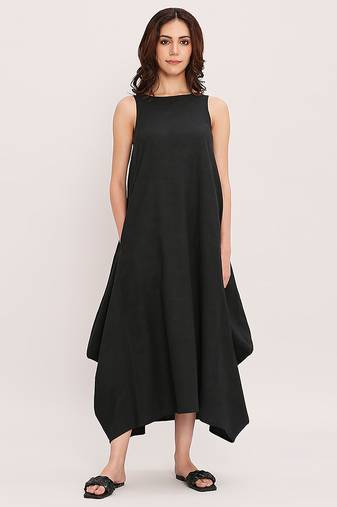 Black cotton dress
