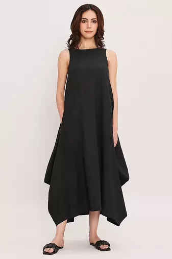 Black cotton dress