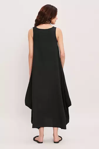 Black cotton dress