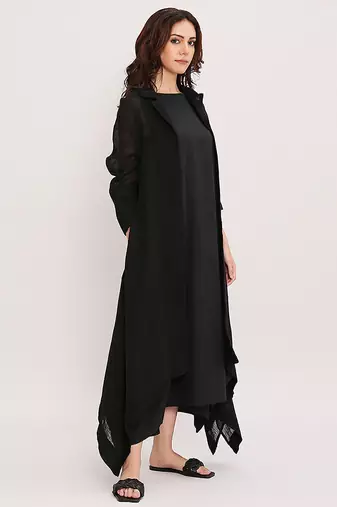 Black cotton dress