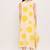 Yellow printed cotton polka dress