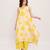 Yellow printed cotton polka Co ord Set