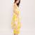 Yellow printed cotton polka Co ord Set