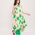 Green printed cotton polka Co ord Set