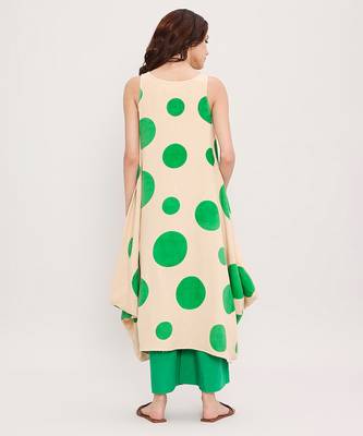 Green printed cotton polka Co ord Set 4