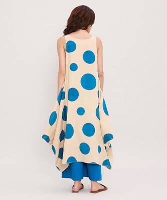 Blue printed cotton polka Co ord Set 3
