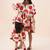 Red printed cotton polka short dress