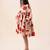 Red printed cotton polka short dress