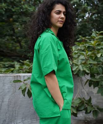 Green cotton co ord set 2
