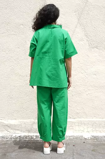 Green cotton co ord set