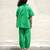 Green cotton co ord set
