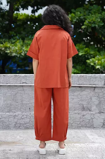 Orange cotton co ord set