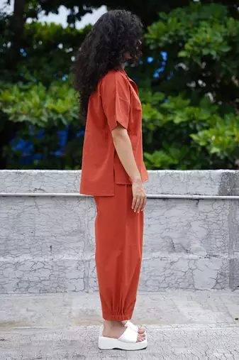 Orange cotton co ord set